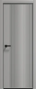 Серая реечная межкомнатная дверь Rush Doors